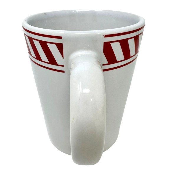 DesignPac Gifts LLC Coffee Mug Cup Red And White Stripe Design 10oz 4 Inch Tall - Picture 3 of 10